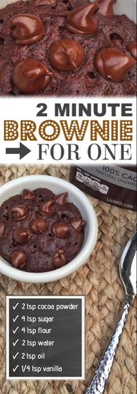 Easy 2 Minute Microwave Brownie In A Mug (or ramekin!)