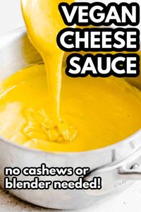 One scoop of the ​​Best Vegan Cheese Sauce and you’ll be hooked! Made in one pot in less than 5 minutes with super simple ingredients. No nuts, potatoes, carrots or blender needed!