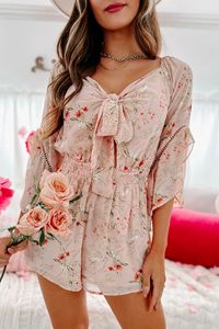 Say Hello To Your New Go-To Floral Romper In This Beautiful, Pink Color! $50, FAST AND FREE US SHIPPING!