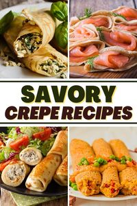 These savory crepe recipes make the most interesting meals! From smoked salmon to chicken cheese to veggie, treat your family to these savory crepes.