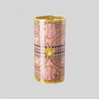 luxury vase, vases decor, flower vase, luxury flower vase, versace flower vase, versace vase, pink vase, pink and gold vase, pink and gold luxury vase,