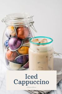 A true treat to refresh yourself. Easy homemade recipe for iced cappuccino.