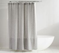 Belgian Flax Linen Waffle Shower Curtain | Pottery Barn