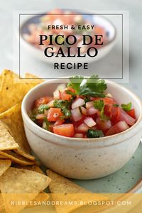 🌶️ This classic Mexican salsa is bursting with flavor! Our easy Pico de Gallo recipe features fresh tomatoes, onions, cilantro, lime juice, garlic, and jalapeño. Perfect for dipping chips, topping tacos, or adding a zing to any dish. Get the recipe now by clicking "Visit Site" down below! Make sure to pin this for later too!