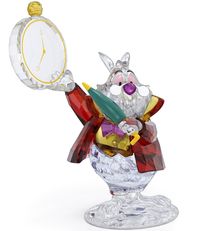 From Swarovski, this figurine features: White rabbits are a symbol of inner courage and opportunity.In the classic Disney tale, this iconic character leads Alice into the mysteries of Wonderland, repeatedly saying that he s late for a very important date.Swarovski has brought this magical tribute to life with 302 expertly crafted facets.The figurine displays a multitude of colors and a high level of detail on the waistcoat, face&#x