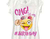 girls emoji shirt omg its my birthday emoji birthday shirt