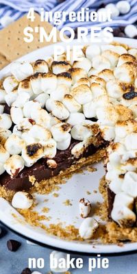 4 ingredient S’mores Pie