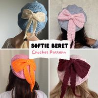 🌸💕- Crochet Beret Pattern -💕🌸 ~ 🎀 ~ Softie Beret~ 🎀 ~ 🤍Super beginner friendly pattern!!  🤍only takes 2-4 hours from start  🤍Super versatile pattern  🤍Fully tested and fellow crocheter approved pattern Easy to follow beginners approved crochet beret pattern! The  Softie Beret has been tested and is fully perfected.  For videos of me and others wearing the Softie Beret 🤍Instagram: @2sweet2besad 🤍TikTok: @2sweet2besad 🤍Depop: @2sweet2besad