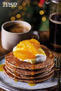 For a real festive treat, start Christmas Day with a stack of these gingerbread pancakes. PIle these fluffy, spiced American pancakes high and drizzle generously with sweet orange maple sauce for the ultimate indulgent breakfast. | Tesco