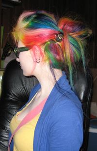 Rainbows in her hair