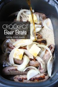 These really are The Best Crockpot Beer Brats! Now at your next backyard gathering, you don’t have to slave over a hot grill to cook the perfect brat.