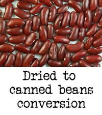 Be It Ever So Humble: Dried to canned beans conversion