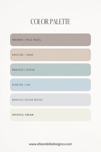 A calming color palette for health coaches! Are you interested in a new brand? Check out our website for more info!