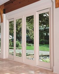 Full Lite Fiberglass Gliding Quadruple Door