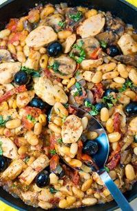 One Skillet Tuscan Chicken #chicken #healthy #recipes