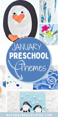 January Preschool Themes, Winter activities and Preschool activities, including literacy, math, STEM, crafts, art, sensory, fine motor, and more) for preschool, pre-k, and kindergarten.