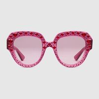 Gucci - Square-frame acetate sunglasses with crystals