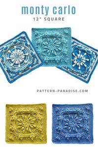 Free Crochet Pattern: Monty Carlo Crochet Square | Pattern Paradise