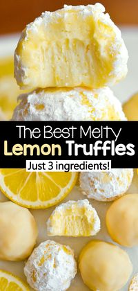 3 Ingredient Lemon Truffles - They Melt In Your Mouth!