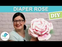 DIY Diaper Rose Cake | Baby Shower Centerpiece - YouTube