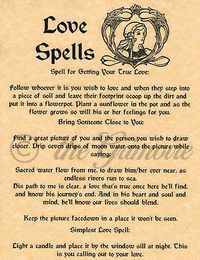 Love Spells Book of Shadows Page, Wicca, Witchcraft, like Charmed, BOS