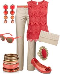 Womens Fashion "Coral" // love love love this color!