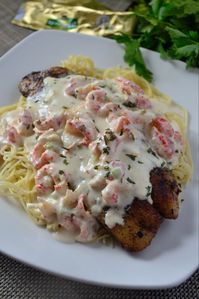 Blackened Red Snapper with Pepperjack Crawfish Cream Sauce - Coop Can Cook