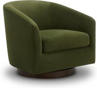 Amazon.com: CHITA Swivel Accent Chair, FSC Certified Upholstered Velvet Barrel Chair for Living Room, Forest Green : Home & Kitchen