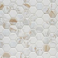 Calacatta Oro Hexagon Ceramic Mosaic