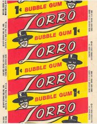 1950s Zorro bubble gum wrapper.