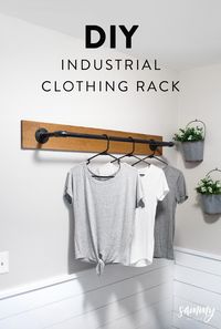 Taking a look back at the project, I’m so happy we incorporated this! I love that it’s a floating rack and it aesthetically looks 10x’s better than any other clothing rack you can buy at the store. The project itself was very simple to put together. The hardest part is hanging and grabbing all the pipes at the store… you might need 2 extra hands to help for both! #homeremodeling