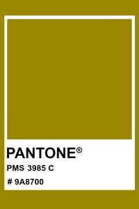 PANTONE 3985 C #pantone #color #PMS #hex