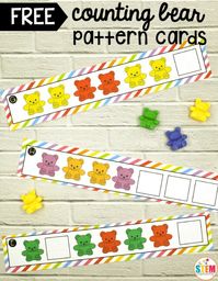 Awesome counting bear pattern cards! - The Stem Laboratory