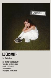 minimal polaroid song poster for locksmith by sadie jean