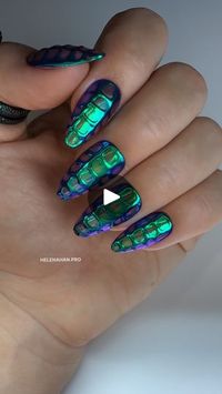 24K reactions · 863 shares | Halloween 3D nails art 💀
Products used: Use my promo code HAN10
@hgprofessional @hgprofcom 
Chrome top 
Black emboss gel
Silicone pen 
Dragonfly powder DR-04
High gloss top coat
.
.
.
.
#helenahanpro #hgprofessional #3dnailart #snakenails #nailporn #nails #shinenails #mermaidnails #nailsofinstagram #chromenails😍💅💣 #wakeupandmakeup #3dnails #nailcharms #nailforms #nail #naildesigns #nailpolishaddict #unicornnails #auroranails #chromenails #mirrornails #longnails #nailclub #nailart #nailsnailsnails #autumnnails #almondnails #nailtech #bluenails #shinenails | Elena Khan