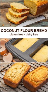 If you're avoiding high inflammatory foods like wheat, you might be missing your bread! This coconut flour bread recipe is loaded with healthy fats and prebiotic fiber.rn#coconutflour #glutenfree #coconut #healthy #coconutoil #paleo #keto #ketofriendly #ketodiet #lowcarb #cleaneating #grainfree #healthylifestyle #healthyeating #lowcarblife #lchf