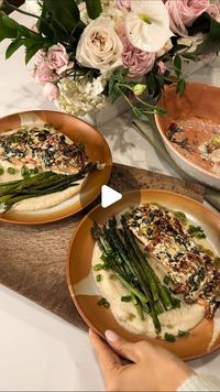 Ashley Paige on Instagram: "my Goat Cheese and Sundried Tomato Salmon couldn’t be more simple or pack a bigger punch 🤍 trust me on this one… MAKE IT! 

Ingredients
1 shallot, minced
1 tosp olive oil
2 cups fresh spinach
4 oz herbed goat cheese
1/4 cup sun-dried tomatoes, removed from oil
2 salmon filets

Instructions
1. Preheat oven to 425F.
2. Saute your minced shallot in olive oil until golden brown and fragrant.
3. Add the spinach and stir until the spinach is wilted. Set aside to cool slightly.
4. To a bowl, add the goat cheese and the spinach/shallot mixture. Add the sun-dried tomatoes and mix to stir.
5. Prepare a baking dish with parchment paper or additional olive oil.
6. Place to salmon filets skin side down and using a knife, carefully slice a small slit right down the middle of