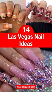 Bring the glitz and glamour of Las Vegas to your nails with 14 dazzling summer nail designs. Perfect for parties and special events, these ideas will make you stand out. #LasVegasNails #SummerGlam #PartyNails #DazzlingDesigns #GlitzAndGlamour #StandOut #SpecialEvents