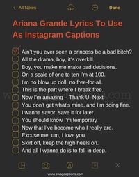 BEST Ariana Grande Songs Lyrics To Use As Insta Captions