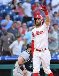 Bryce Harper Glossy 8x10 reprint Photo. This is a high-quality photo produced on heavy duty glossy paper. Photo is placed in a protective sleeve and placed between thick cardboard to protect it while shipping. Check out my eBay store for other fun collectible items.