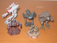 Clan mechs I painted in the '90s.