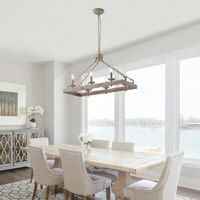 30 Inches Wood Chandelier Kitchen Island Lighting For Dining Rooms, Restaurant