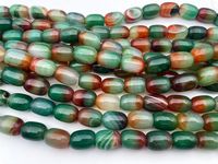 red green agate barrel beads, 13x18mm double color beads, gemstone jewelry beads, beading supplies, chunky drum beads