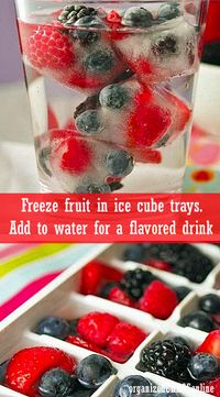 TIP OF THE DAY: Freeze fruit in icecube trays and use them to flavor water | organizedCHAOSonline #tips #lifehacks #goodideas