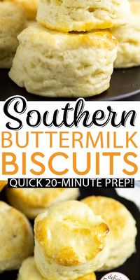 These simple homemade Southern Buttermilk Biscuits are flaky and tender. Slather them in butter and see just how deliciously light and tender these biscuits are. If you've been only eating those biscuits out of a can because you're too scared to try to make your own fluffy biscuits from scratch recipe, let me tell you, you're missing out! Making biscuits from scratch is actually pretty simple and making them from scratch makes a world of difference. | @graciouswife