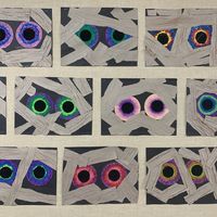 Mummy Eyes Halloween Art Project — Mme Marissa