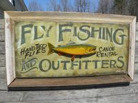 Original # Fishing sign  by   ZekesAntiqueSigns@etsy