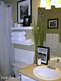 Decorating ideas for a small bathroom.