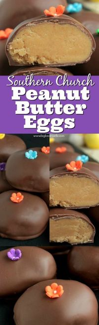 Love the Chocolate Peanut Butter Eggs that churches make around Easter time? These Southern Church Peanut Butter Eggs are just like those, they’re perfect and taste amazing!