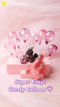 Just heat and inflate!Super cute and easy candy balloon!